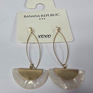 Banana Republic Mother of Pearl Half Moon Earrings